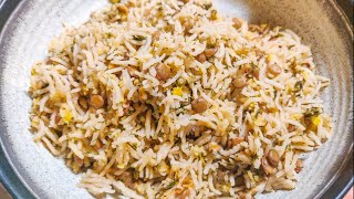 Easy Rice with Brown Lentils in Rice Cooker  Basmati Rice with Lentils Recipe [upl. by Groos922]