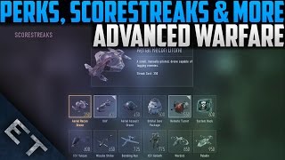 Call of Duty Advanced Warfare  All Perks Scorestreaks amp Wildcards CoD AW Gameplay [upl. by Cire652]