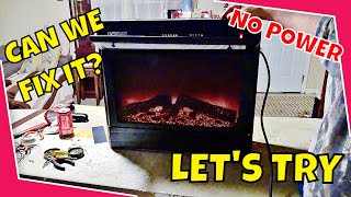 Trying To Fix An Electric Fireplace With No Power [upl. by Jump]