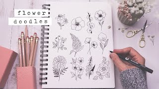 Twelve Easy Flower Doodles You Need To Know [upl. by Anirtak]