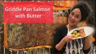 Griddle Pan Salmon with Butter Quick amp Easy Recipe [upl. by Combe239]