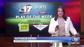 Boonvilles Conz wins Week 10 SportsZone Football Friday Play of the Week [upl. by Eessej]