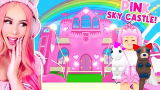 My BRAND NEW PINK SKY CASTLE IN ADOPT ME Roblox [upl. by Hola]