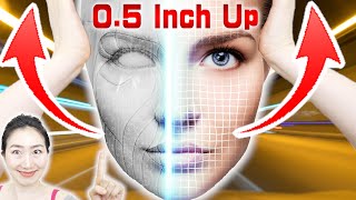 A Half Inch up Technique to Lift your Whole Face  Remove Nasolabial Folds and Droopy Eyelids [upl. by Natsirhc]