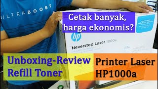 Unboxing  How to Refill Printer HP 1000A Laser Neverstop Toner Cartridge 103A [upl. by Dahaf678]