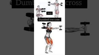 Dumbbell iron cross  youtubeshorts [upl. by Alyal224]