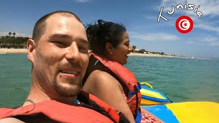 CRAZY BOAT RIDE and Awesome Beach Vibes 🇹🇳 TUNISIA TRAVEL VLOG 4K HAMMAMET Part 3 عطلة تونسية [upl. by Eerihs]