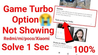 game turbo not showing  game turbo  game turbo option not showing  redmi game turbo not showing [upl. by Ehcsrop]