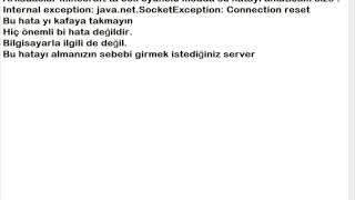 Minecraft Internal exception java net SocketException Connection reset hatasıKesin Çözüm [upl. by Kalagher]