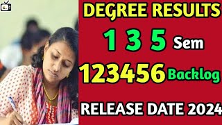 degree 135 sem results 2024 datedegree backlog exams notification latest news today bhuwantv [upl. by Lyns]