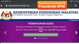 Cara memohon kemasukan ke Prasekolah KPM [upl. by Lezlie]