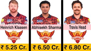 Sunrises Hyderabad Full Squad with Their IPL 2024 Salary  SRH Players Salary IPL 2024 [upl. by Charlot]