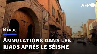 Après le séisme au Maroc de nombreuses annulations dans les riads de Marrakech  AFP [upl. by Soisatsana]