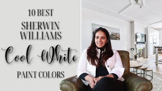 10 BEST Sherwin Williams COOL White Paint Colors [upl. by Ailalue936]