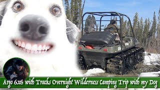 Argo 6x6 with Tracks Overnight Wilderness Camping Trip with my Dog [upl. by Amis]