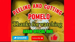 🌈PEEL AND CUT SWEET YELLOW 🍊POMELO Satisfaying ASMR [upl. by Er]