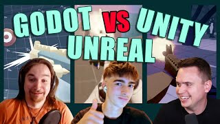 3 Devs Make An FPS  Godot vs Unity vs Unreal  GameDev Battles [upl. by Kery330]