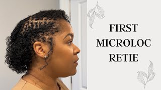 First Microloc Retie  Fine Low Density Hair [upl. by Amaris]