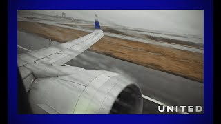 Rainy Boston BOS Takeoff  737 MAX 9  United Airlines  N37506 [upl. by Eittak]