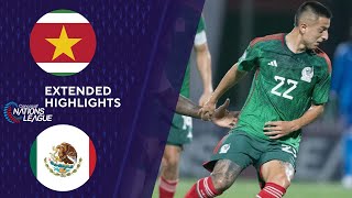 Suriname vs Mexico Extended Highlights  CONCACAF Nations League  CBS Sports Golazo [upl. by Aihsekal]