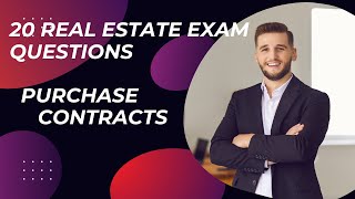 20 Real Estate Exam Questions On Purchase Contracts  Purchase contract terms and questions [upl. by Zondra]