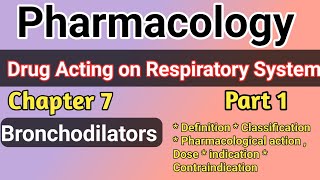 Bronchodilator in hindi  Pharmacology chapter 7 in hindi  Durg acting on respiratory system [upl. by Evalyn]