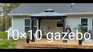 10 ×10 Gazebo Easy assembly [upl. by Ameline529]