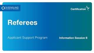 HALT Certification Applicant Support Program Vignette 6  Referees [upl. by Nafis586]