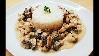 Recept  krůtí maso na houbách s jasmínovou rýží [upl. by Jabin88]