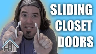 How to install replace slider closet doors and track Easy Home Mender [upl. by Aisetal]