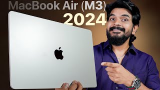 MacBook Air M3 Chip 2024 Unboxing amp Initial Impressions  in Telugu [upl. by Merp]