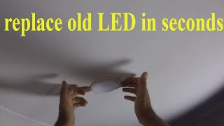 how to replace LED recessed downlights  remove and install downlight [upl. by Aihcats315]