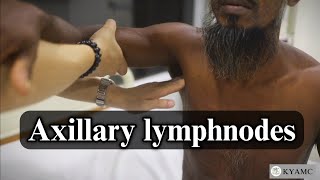 Examination of The Axillary Lymphnodes Standardized Clinical Examination Videos  KYAMC [upl. by Aiset335]