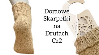 Skarpetki na Drutach cz2 Jak dziergać piętę [upl. by Na]