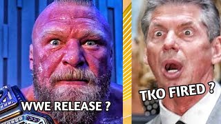 WWE Release Brock Lesnar TKO Fired Vince McMahon Brock Lesnar and Vince McMahon and danger [upl. by Akirret]