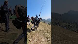 Paragliding Pokhara Nepal 🪂 🇳🇵Tandemflight Paragliding Takeoff song nepalisong [upl. by Orabla]