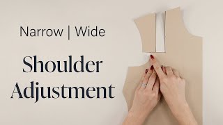 How To Narrow  Wide Shoulder Adjustment Sewing Fitting Tips [upl. by Nahtanaj]