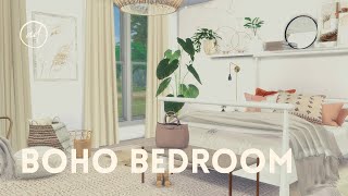 BOHO BEDROOM  Sims 4  SPEED BUILD [upl. by Uht564]