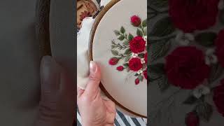 DIY Embroidery Rose diy embroidery flowers handembroidery handmade [upl. by Aedni]