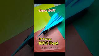 Paper JET FIGHTER fly 1000 feet  HOW TO FOLD A PAPER PLANE THAT REALLY FLIES [upl. by Burhans]