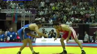 Sadegh Goudarzi Iran vs Ashraf Aliyev Azerbaijan 74kg 2012 Freestyle World Cup FINAL [upl. by Akerdal]