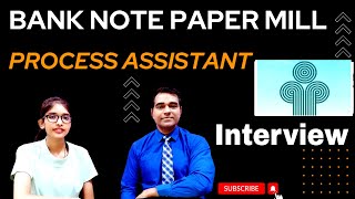 BNPMIPL Process assistant Grade1 Interview  Bank note paper mill job interview  PD Classes [upl. by Naveb]