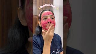 Beetroot Facial for Pink Glowing skin✨ beetroot facial shortsvideo [upl. by Youlton]