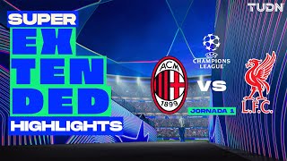 SUPER EXTENDED HIGHLIGHTS  Milan vs Liverpool  UEFA Champions League 2024  J1  TUDN [upl. by Noslien]