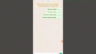 whatsapp text formatting Bold Italic strikethrough ittips whatsapp whatsapptextformatting [upl. by Venola482]