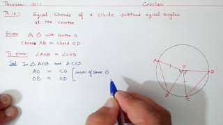 Chapter10 Theorem 101  Circles  Ncert Maths Class 9  Cbse [upl. by Ahsatsan312]