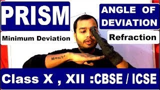 Angle Of Deviation in PRISM  MInimum Deviation Condition  Class 1012 CBSE ICSE ISC [upl. by Kulsrud]