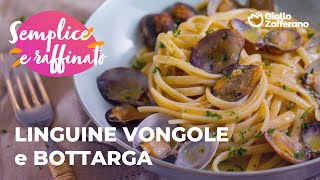 LINGUINE VONGOLE e BOTTARGA GUSTO UNICO e DELICATO 😍🦪🐟🍝 [upl. by Nappy]