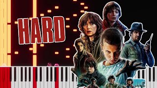 Stranger Things Theme  HARD Piano Tutorial [upl. by Santos364]