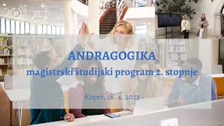 Andragogika na UP PEF  predstavitev študijskega programa 2 stopnje 2023 [upl. by Yeh]